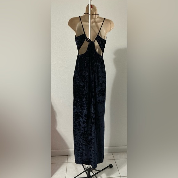 Free People Intimately Low Key Crush Velvet Cut Out Maxi Slip Dress - Picture 6 of 16